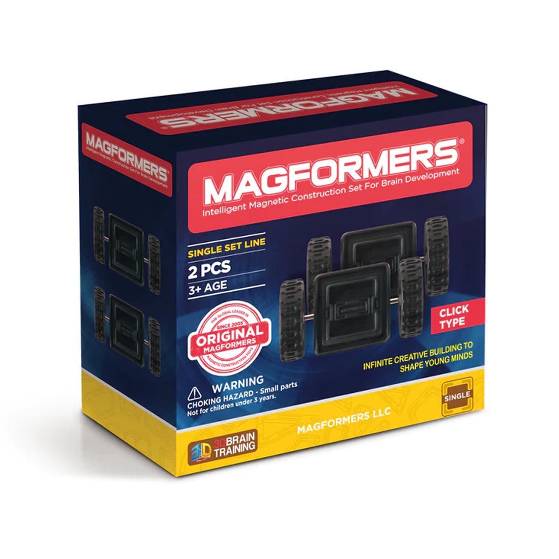 box of Magformers Click Wheels 2-Piece Set