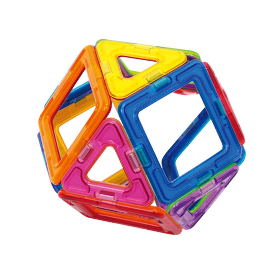 Sphere made of pieces from the Magformers 14-Piece Basic Set