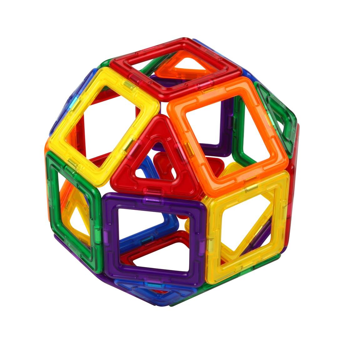 Sphere made of pieces from the Magformers 62-Piece Designer Set