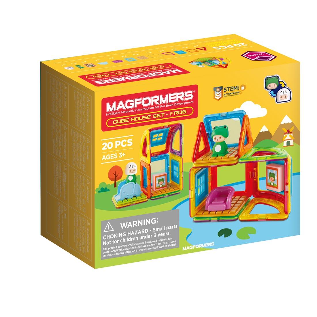 box for the Magformers 20-Piece Frog Cube House Set