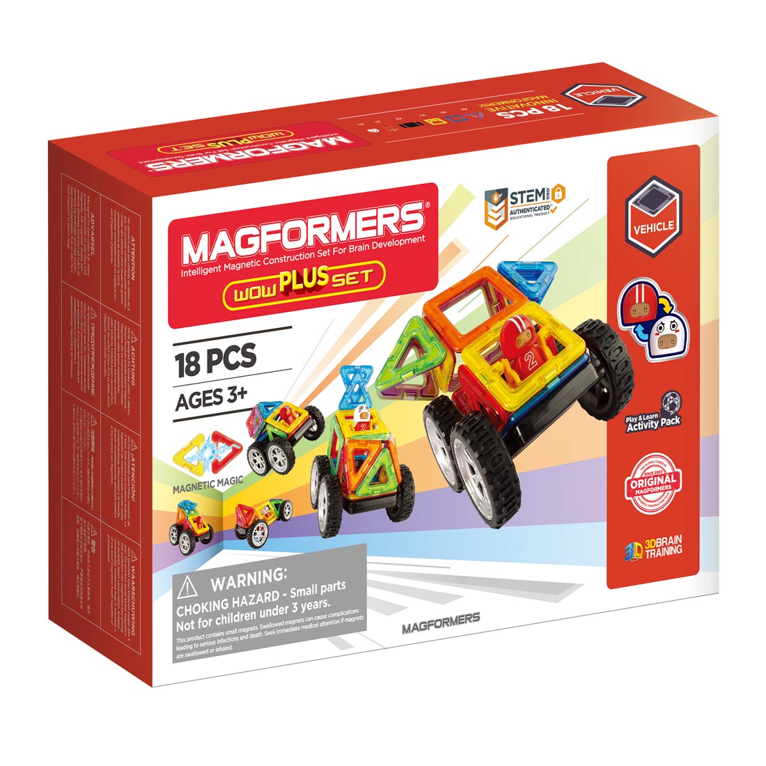 box for the Magformers 18-Piece WOW Plus Set