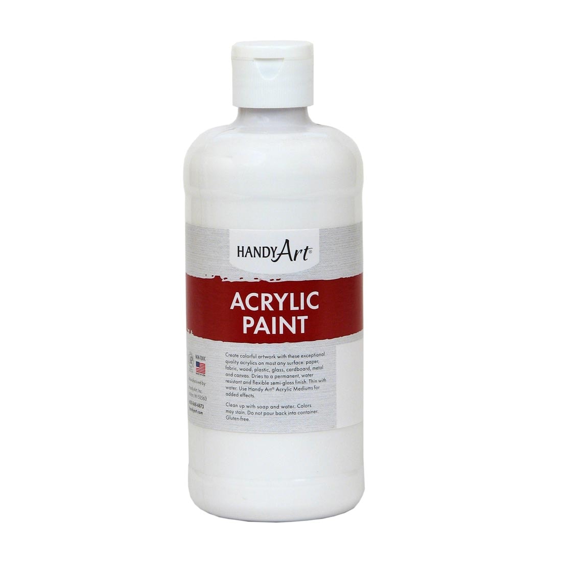 Pint Bottle of Titanium White Handy Art Acrylic Paint