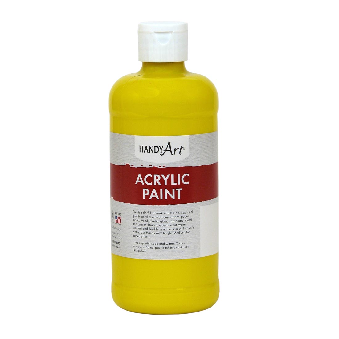 Pint Bottle of Chrome Yellow Handy Art Acrylic Paint