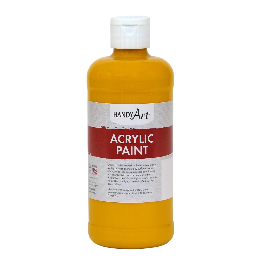 Pint Bottle of Deep Yellow Handy Art Acrylic Paint