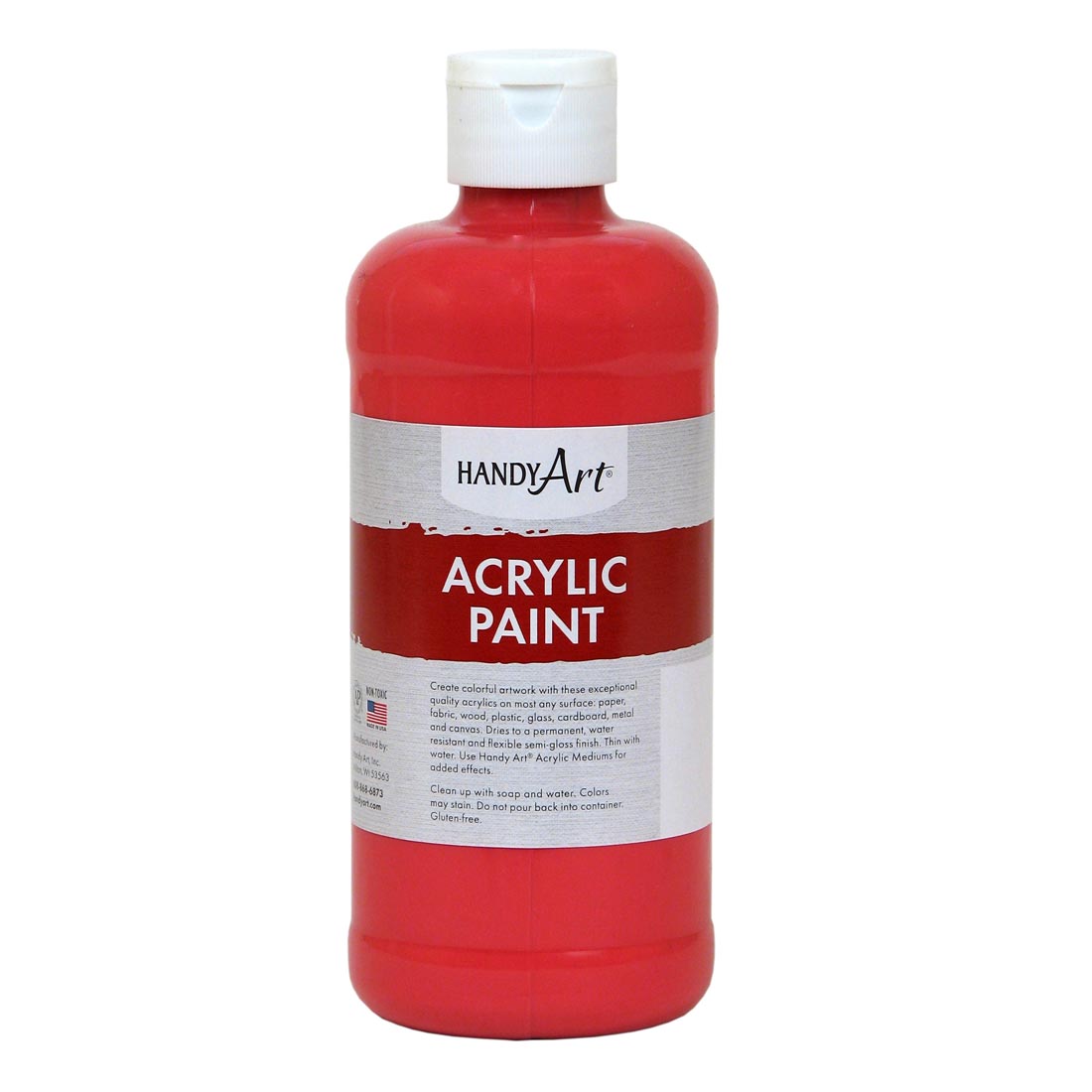 Pint Bottle of Phthalo Red Handy Art Acrylic Paint