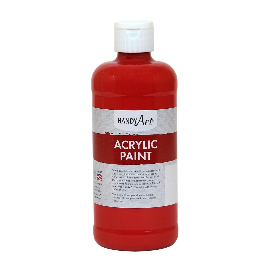 Pint Bottle of Vermillion Handy Art Acrylic Paint