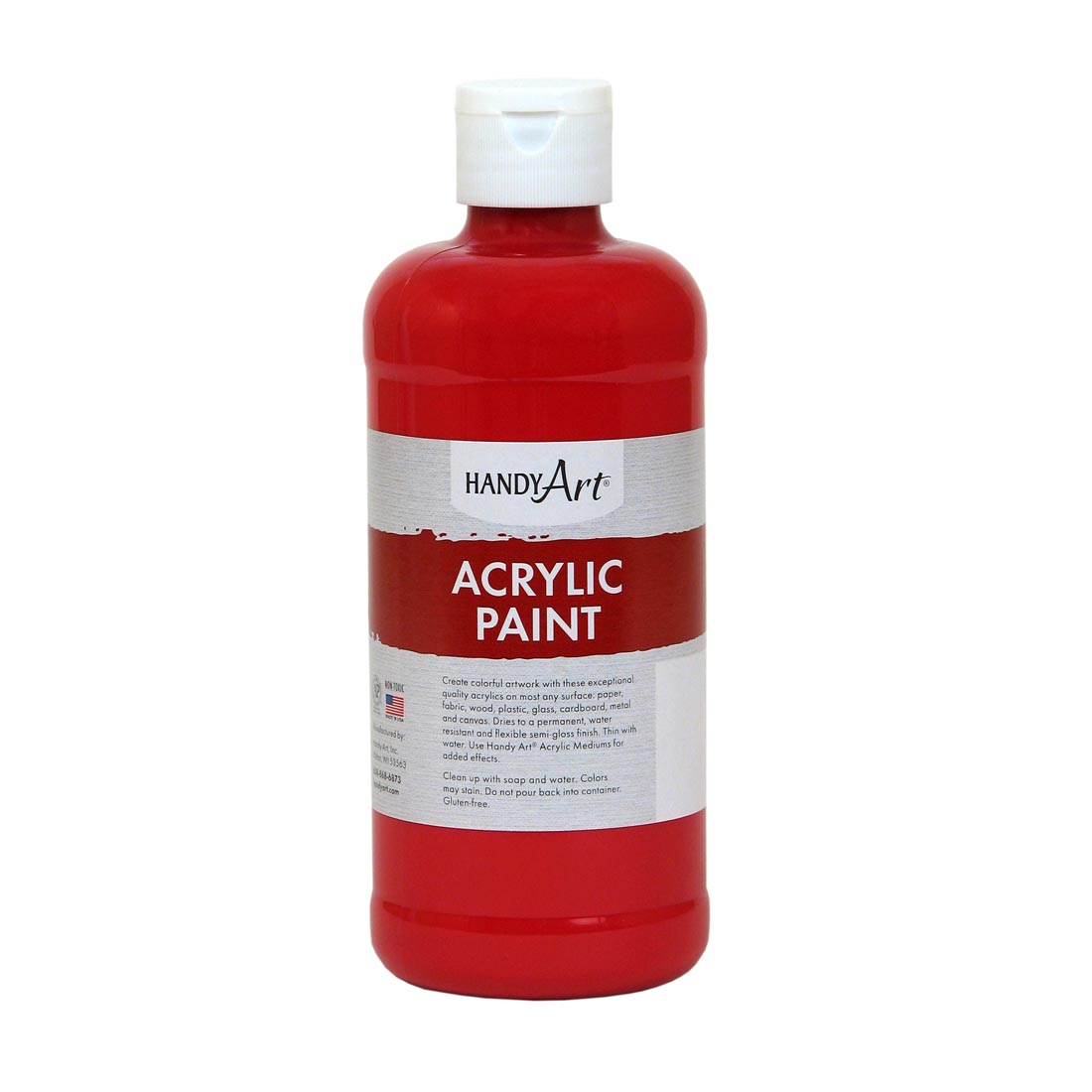 Pint Bottle of Brite Red Handy Art Acrylic Paint