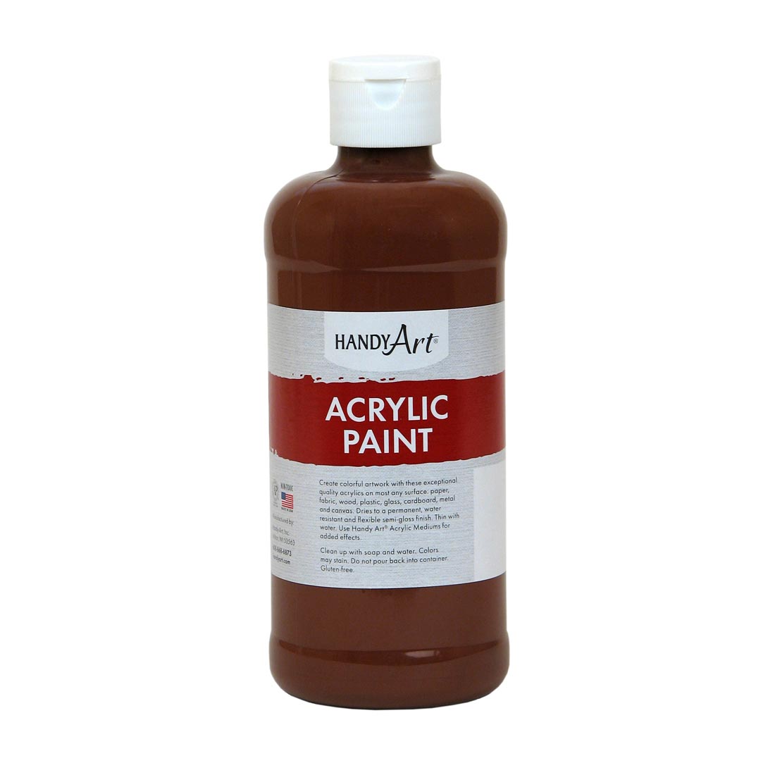 Pint Bottle of Burnt Sienna Handy Art Acrylic Paint