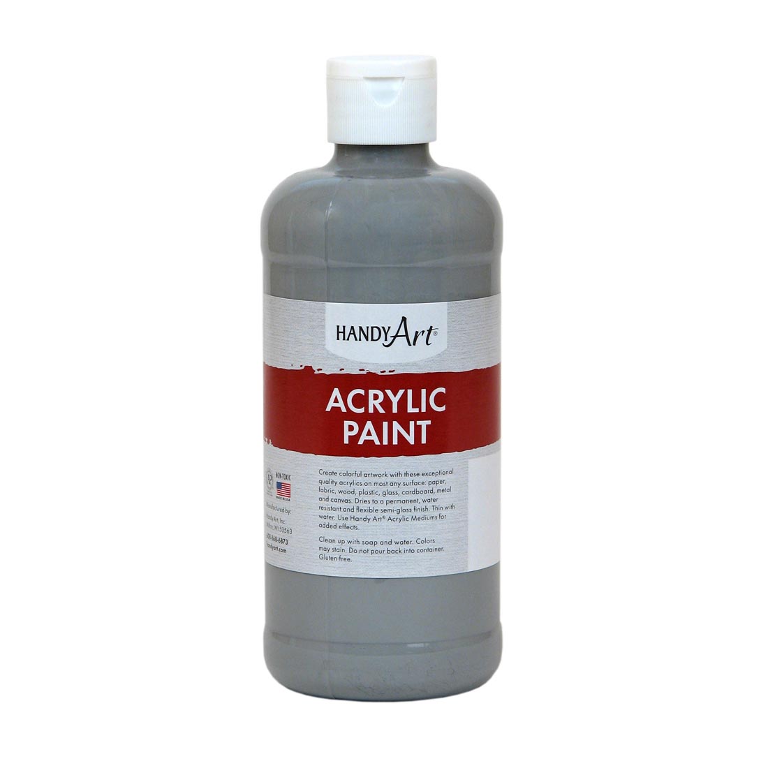 Pint Bottle of Gray Handy Art Acrylic Paint