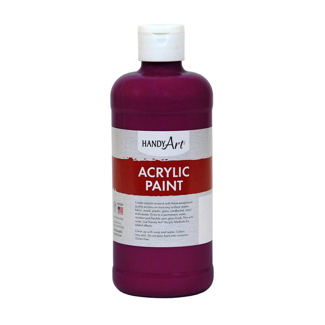 Pint Bottle of Maroon Handy Art Acrylic Paint