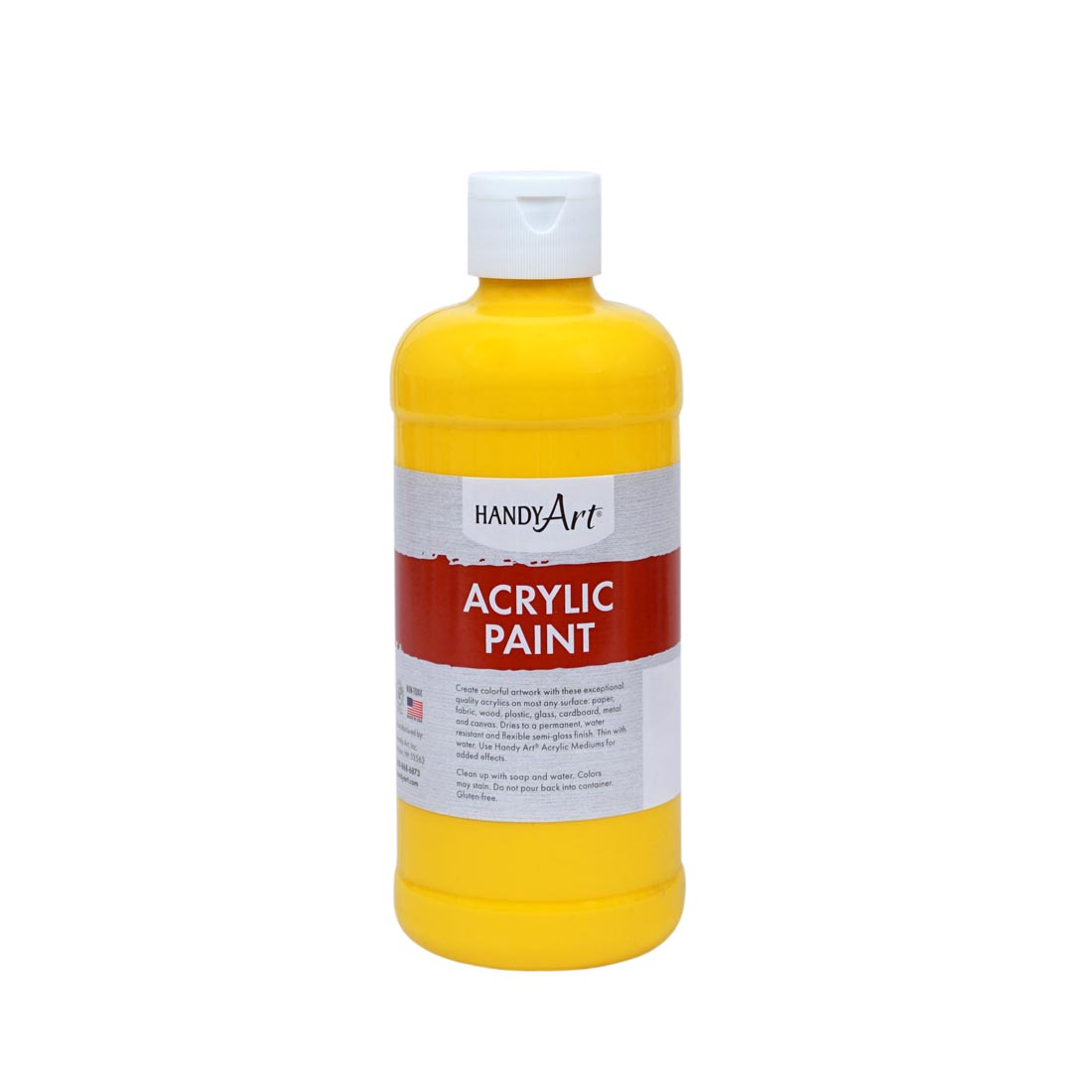 Pint Bottle of Primary Yellow Handy Art Acrylic Paint