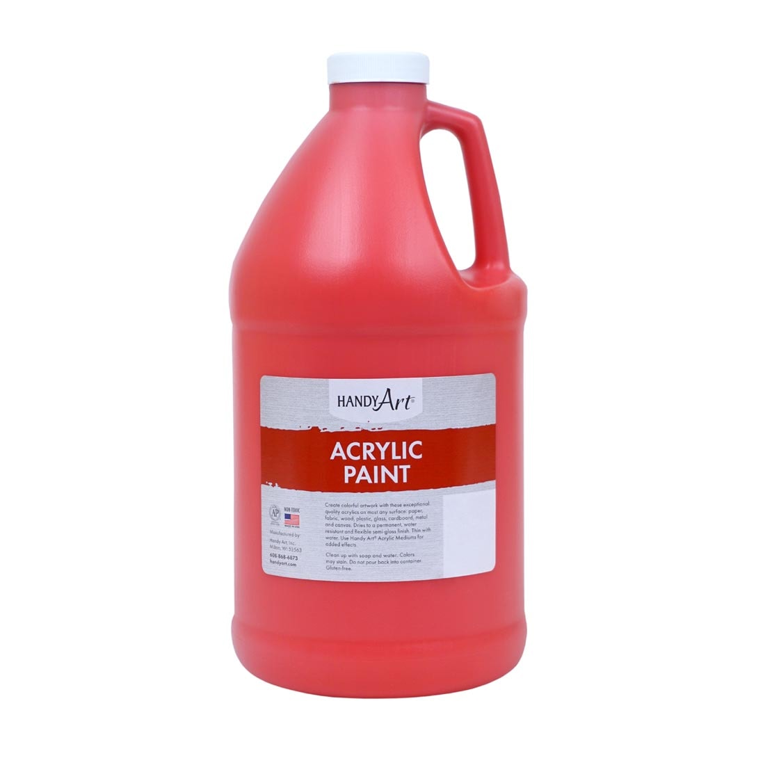 1/2 Gallon of Vermillion Handy Art Acrylic Paint