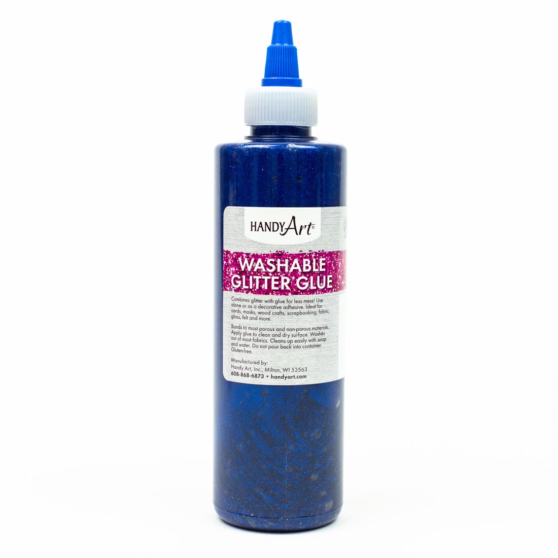 Bottle of Blue Sargent Art Washable Glitter Glue