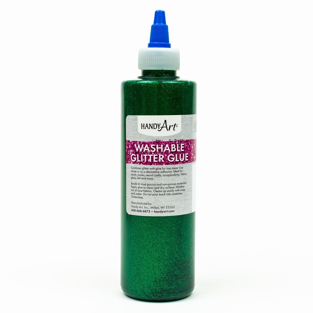 Bottle of Green Handy Art Washable Glitter Glue