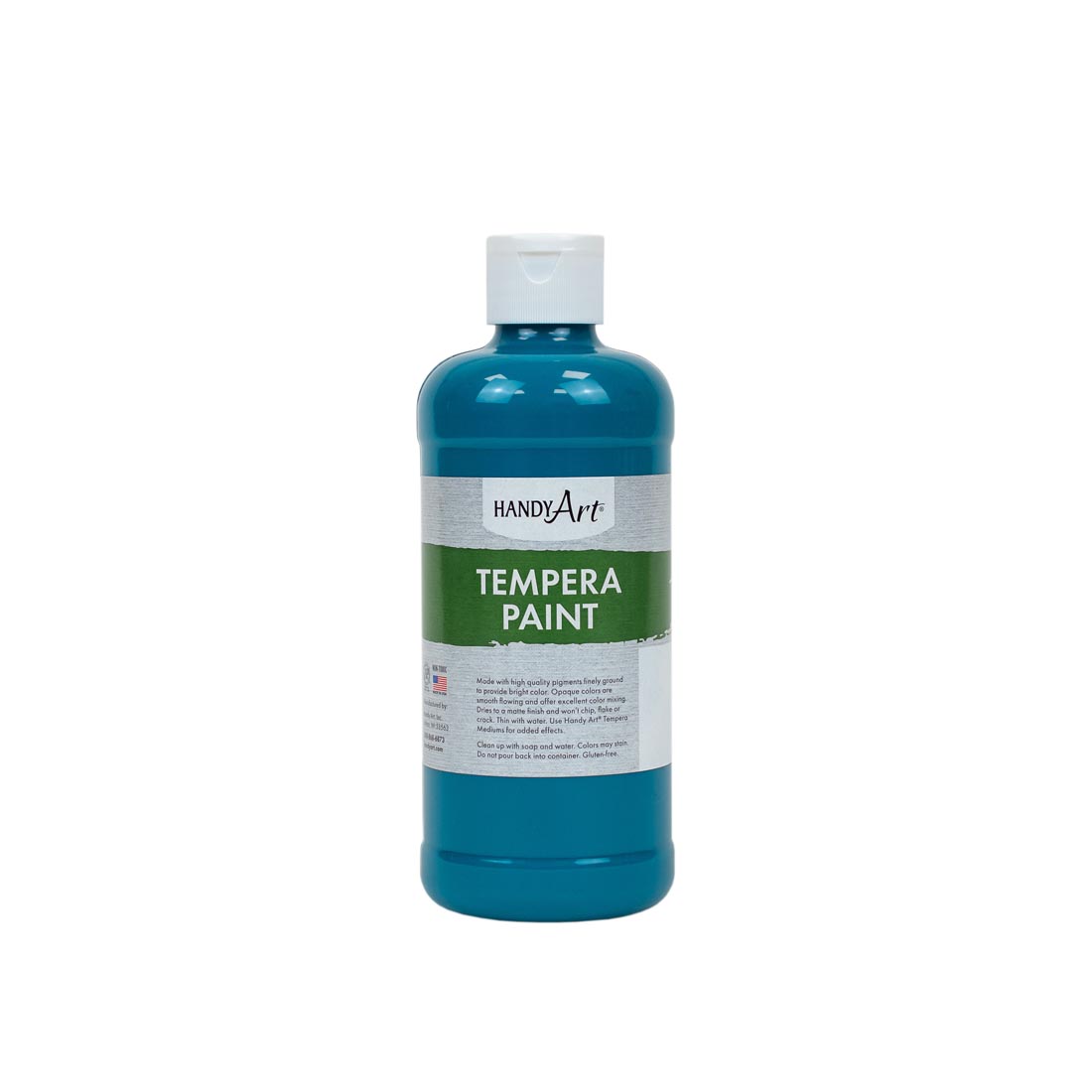 Pint bottle of Turquoise Handy Art Tempera Paint