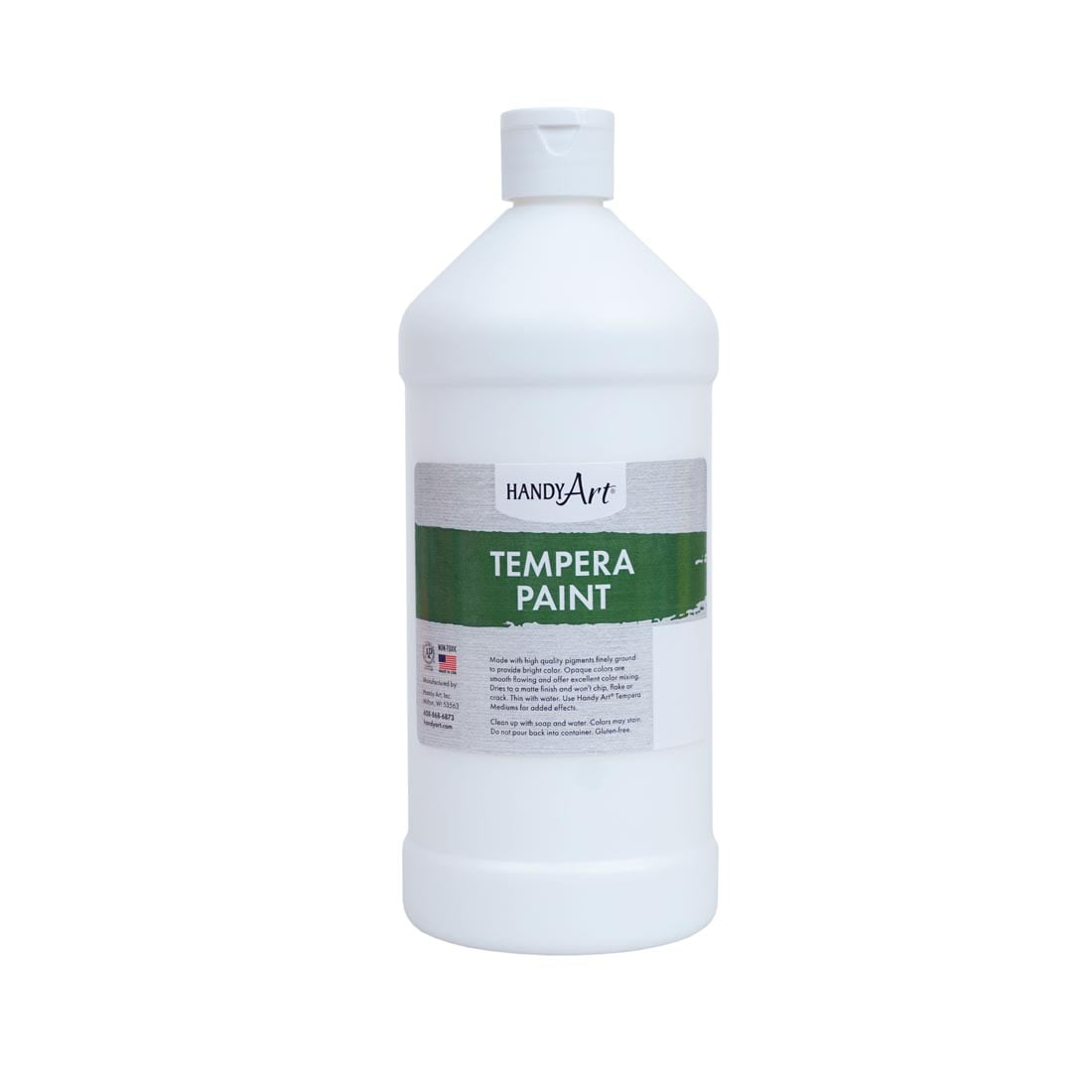 Quart bottle of White Handy Art Tempera Paint