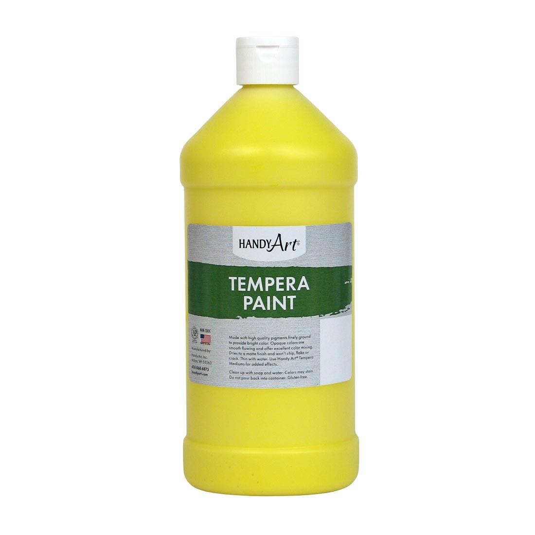 Quart bottle of Yellow Handy Art Tempera Paint