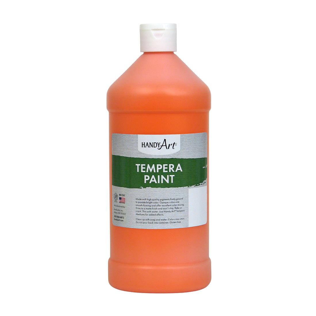 Quart bottle of Orange Handy Art Tempera Paint