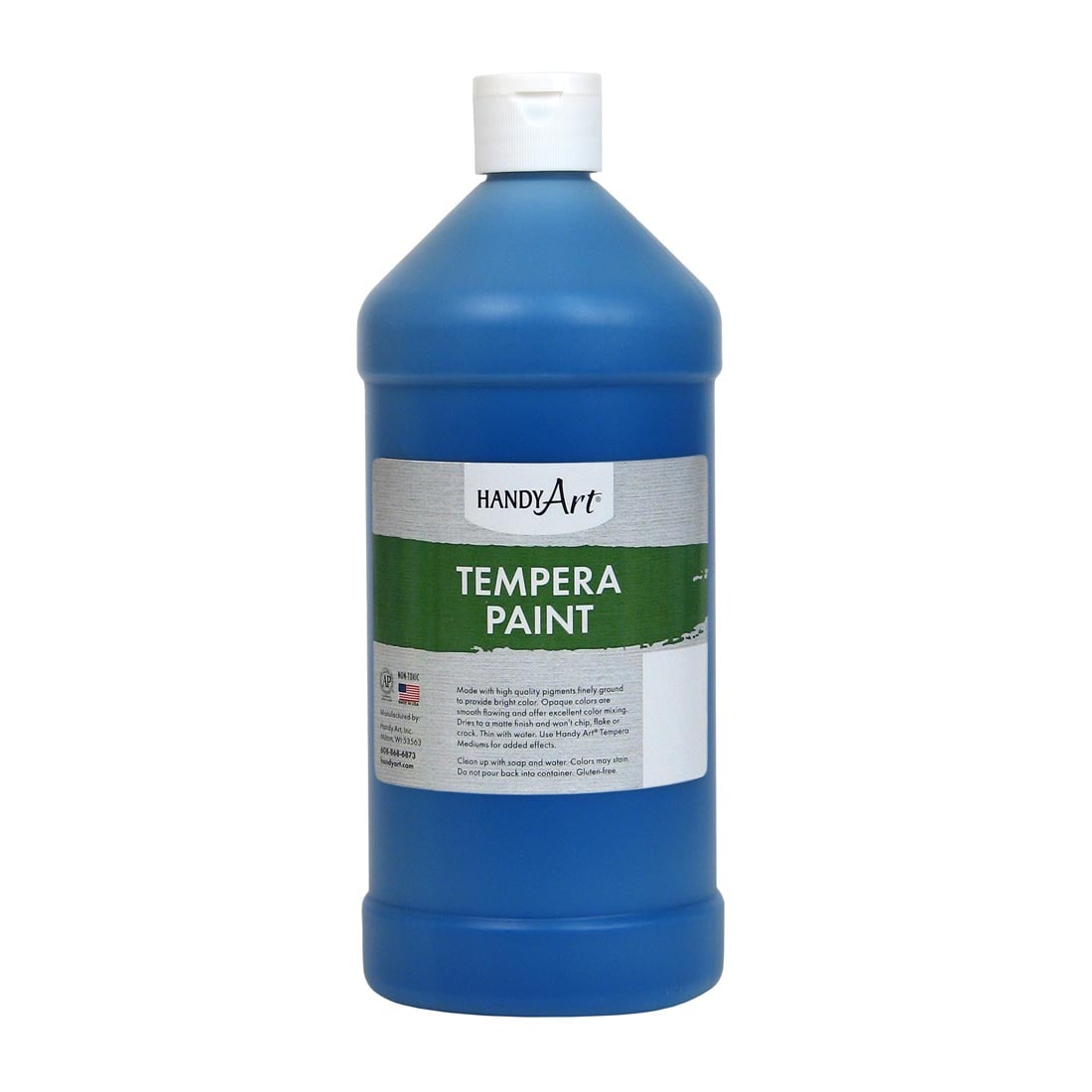 Quart bottle of Blue Handy Art Tempera Paint