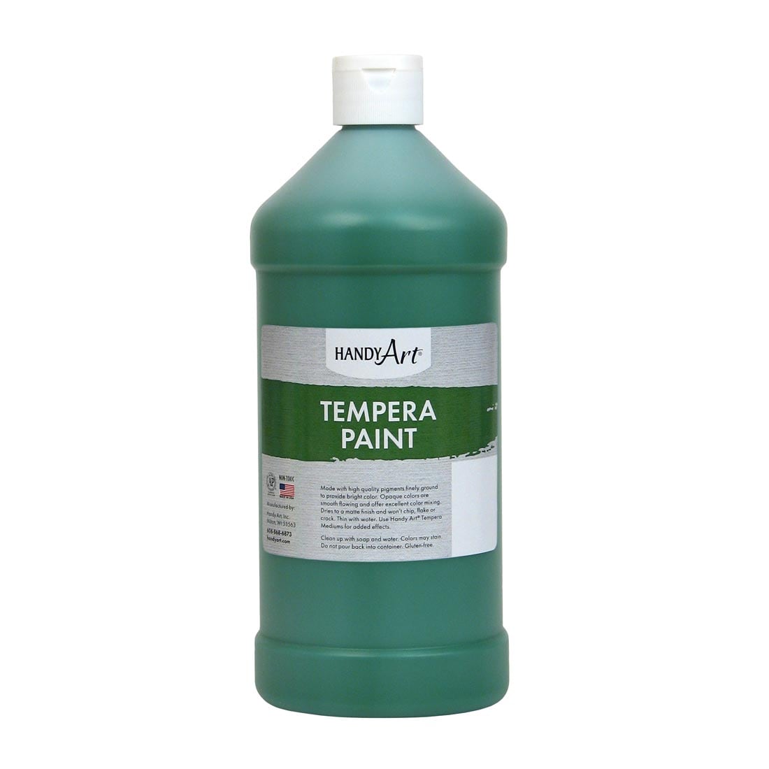 Quart bottle of Green Handy Art Tempera Paint