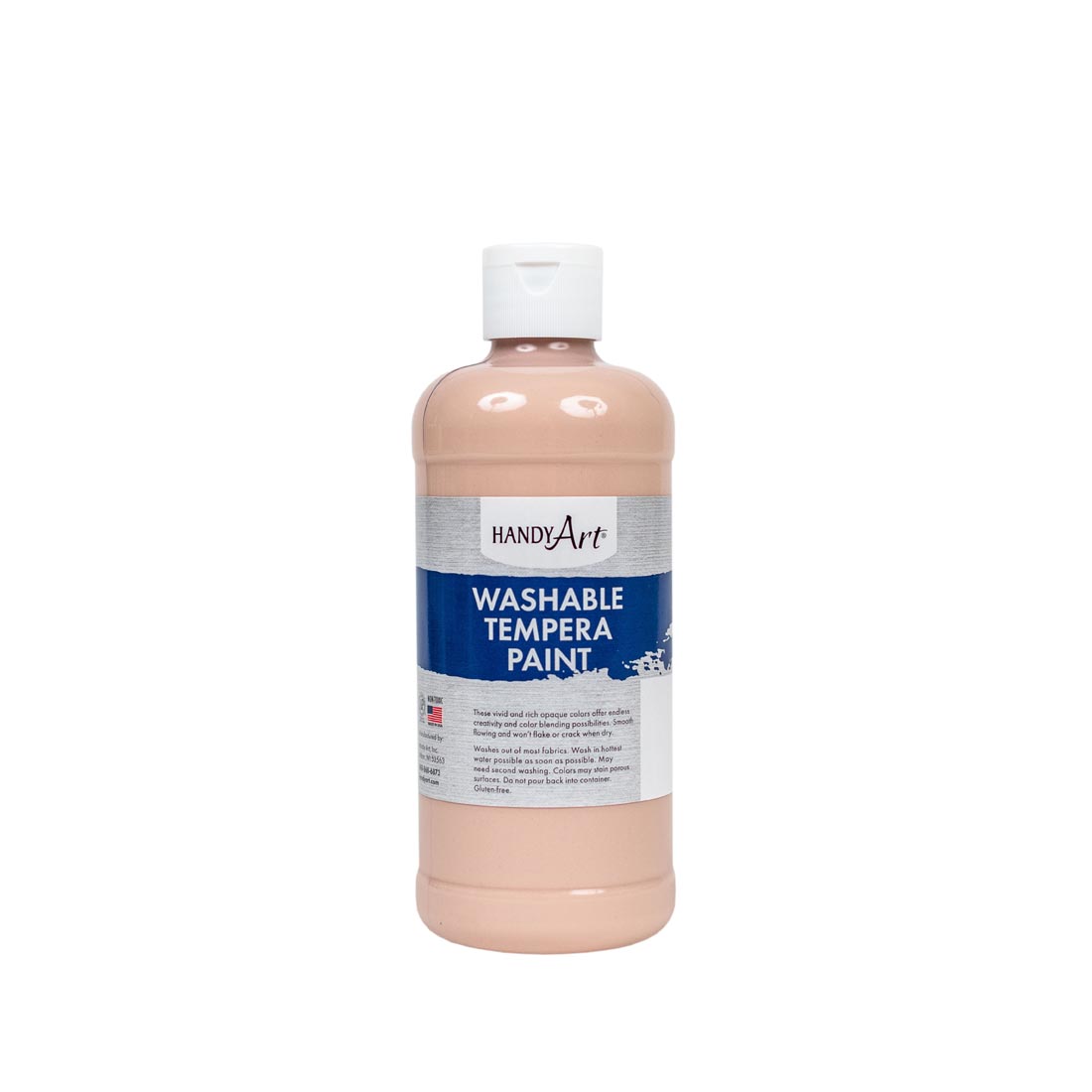 Pint bottle of Peach Handy Art Washable Tempera Paint