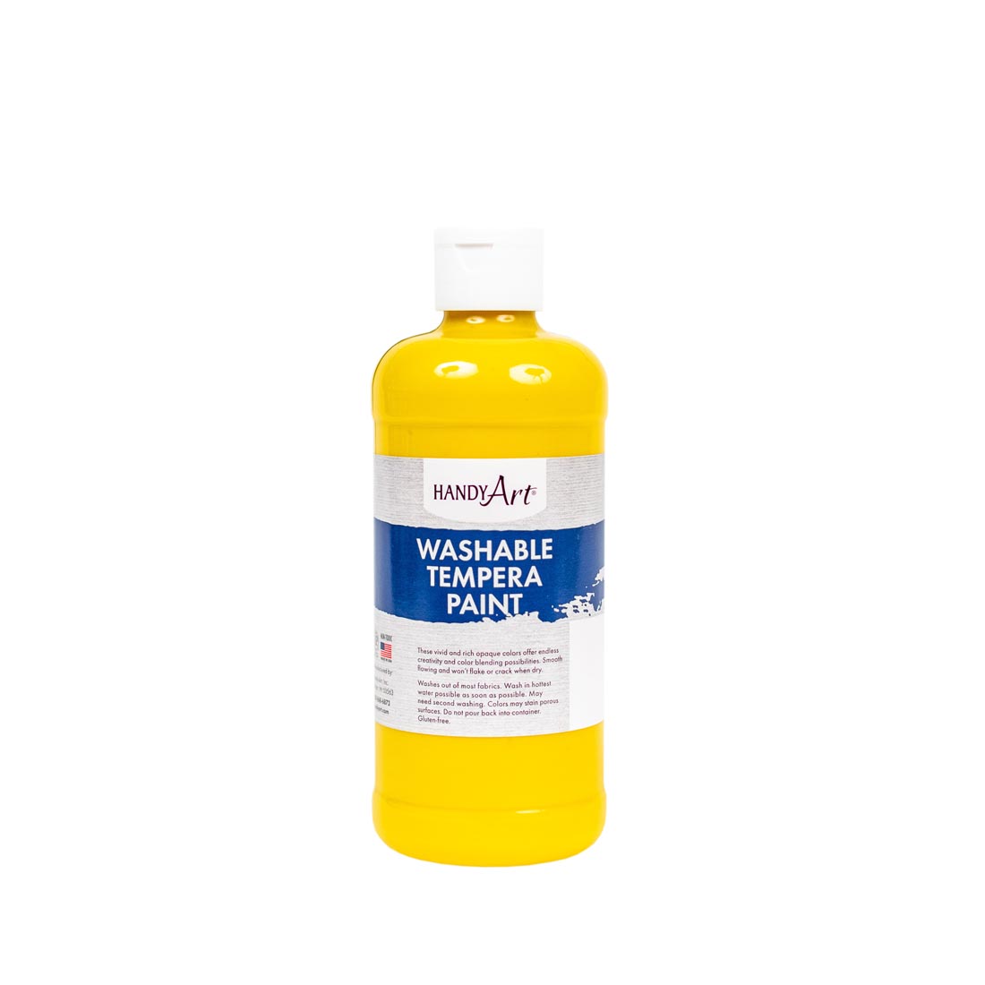 Pint bottle of Yellow Handy Art Washable Tempera Paint