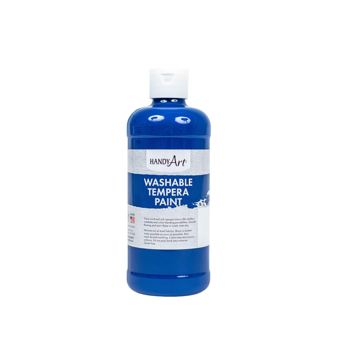 Pint bottle of Blue Handy Art Washable Tempera Paint