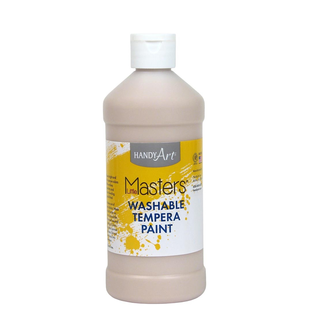 Pint bottle of Peach Handy Art Little Masters Washable Tempera Paint