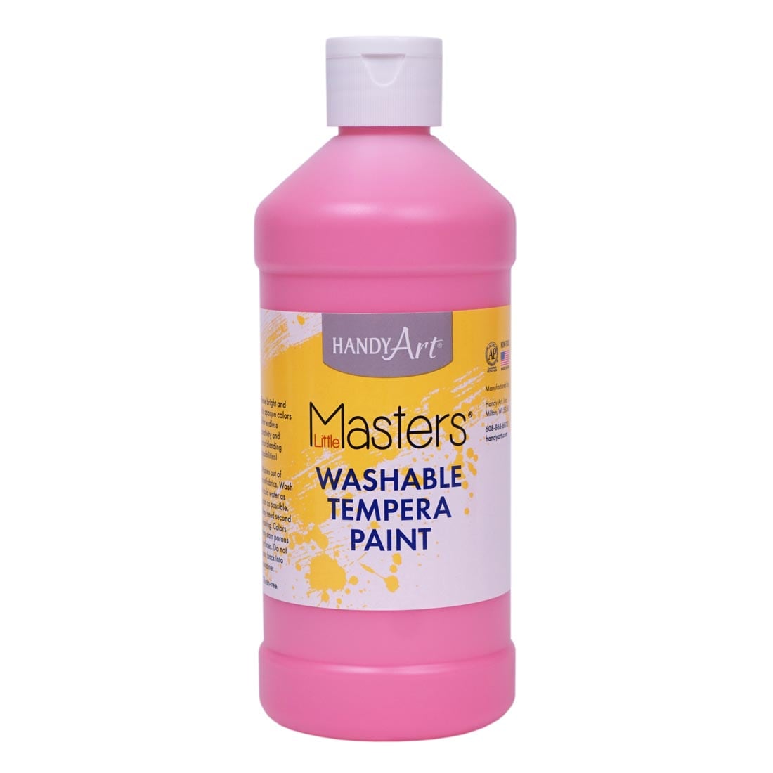 Pint bottle of Pink Handy Art Little Masters Washable Tempera Paint