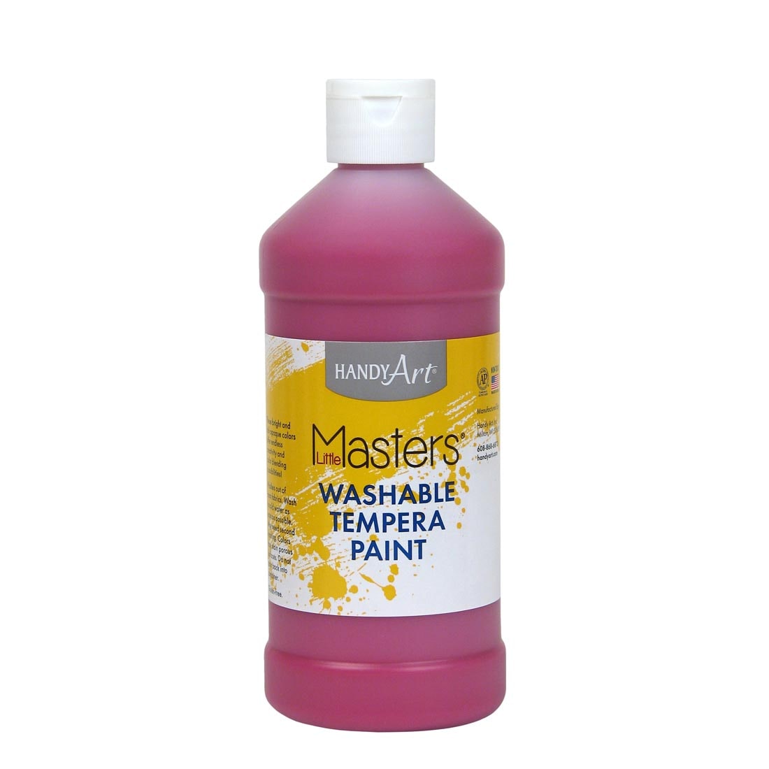 Pint bottle of Magenta Handy Art Little Masters Washable Tempera Paint