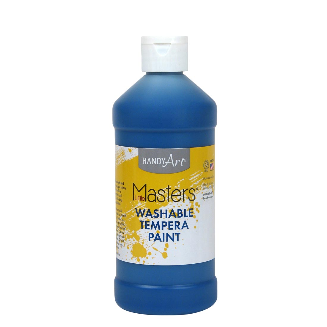 Pint bottle of Blue Handy Art Little Masters Washable Tempera Paint