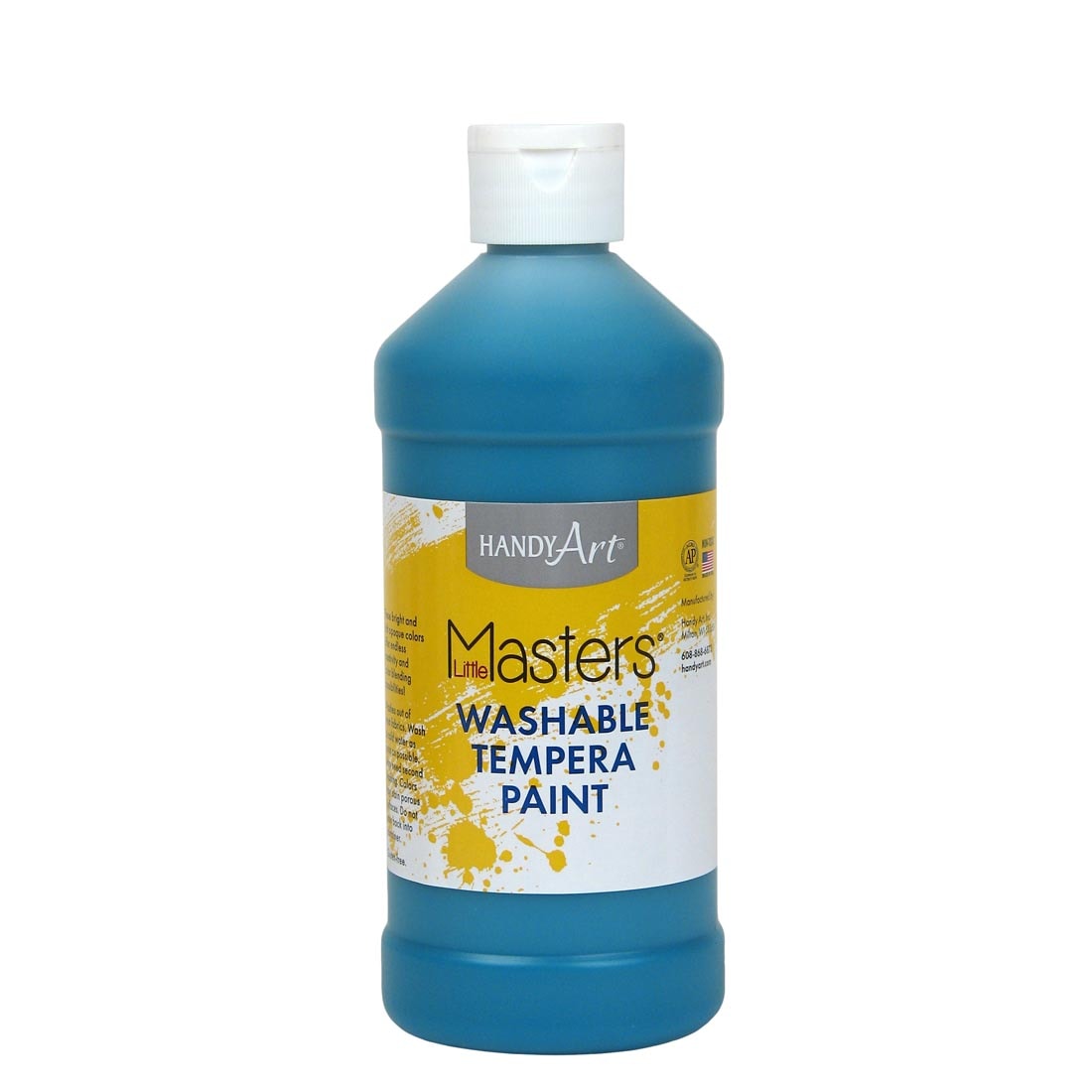 Pint bottle of Turquoise Handy Art Little Masters Washable Tempera Paint