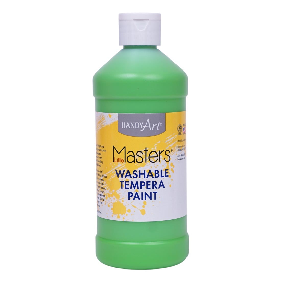 Pint bottle of Light Green Handy Art Little Masters Washable Tempera Paint