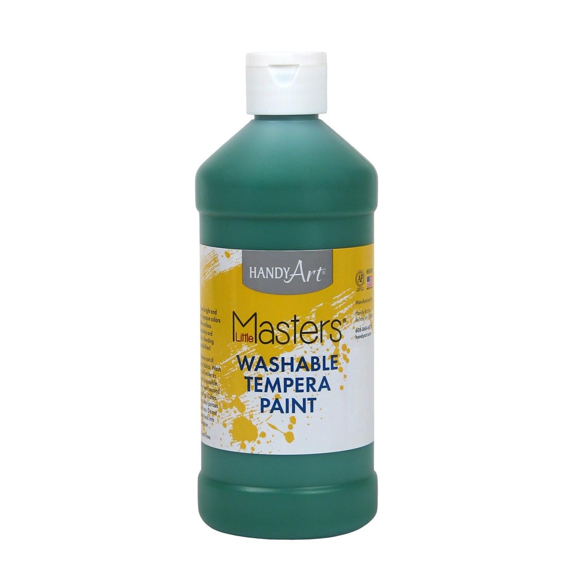 Pint bottle of Green Handy Art Little Masters Washable Tempera Paint