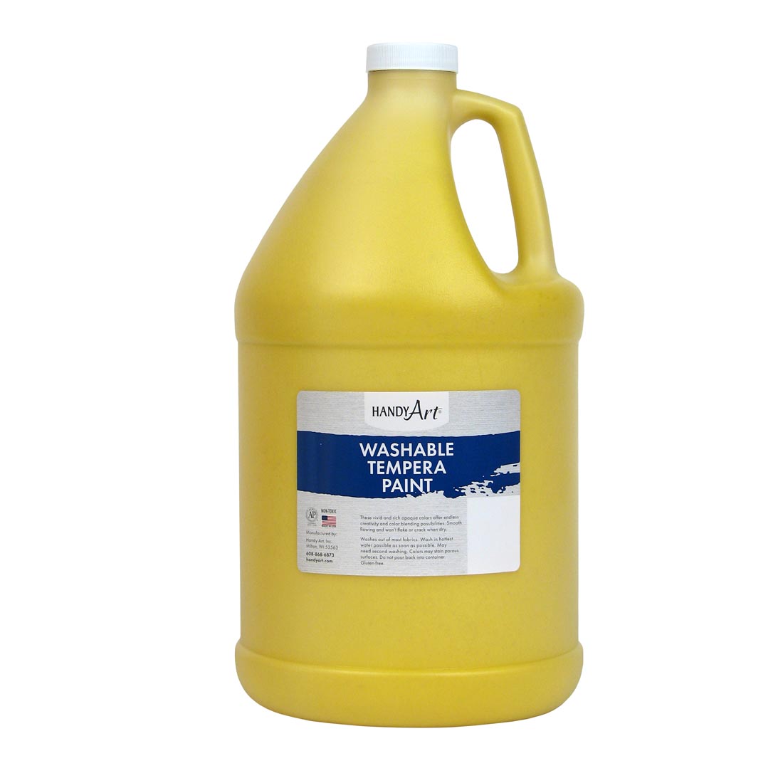 Gallon of Yellow Handy Art Washable Tempera Paint