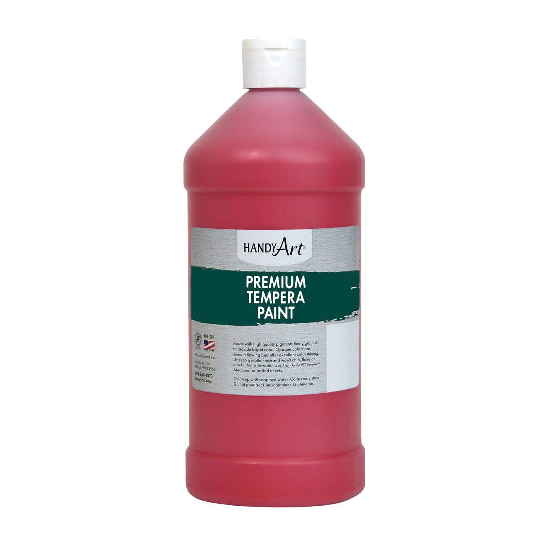 Quart bottle of Red Handy Art Premium Tempera Paint