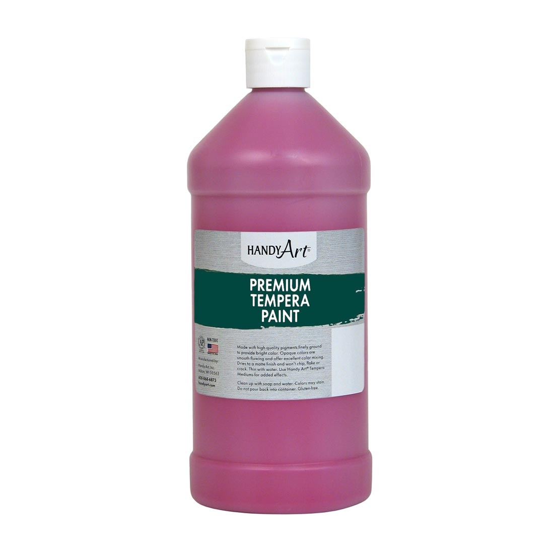 Quart bottle of Magenta Handy Art Premium Tempera Paint