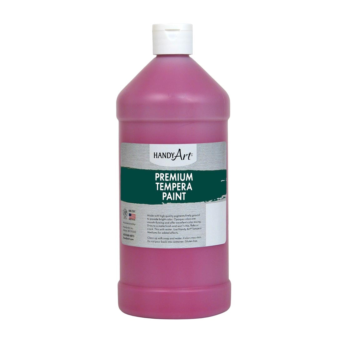 Quart bottle of Magenta Handy Art Premium Tempera Paint