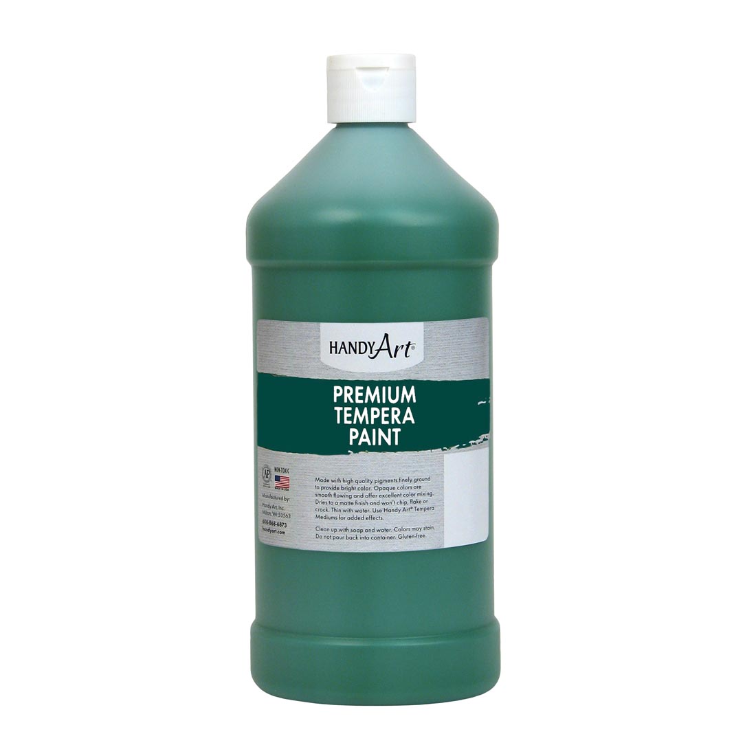 Quart bottle of Green Handy Art Premium Tempera Paint