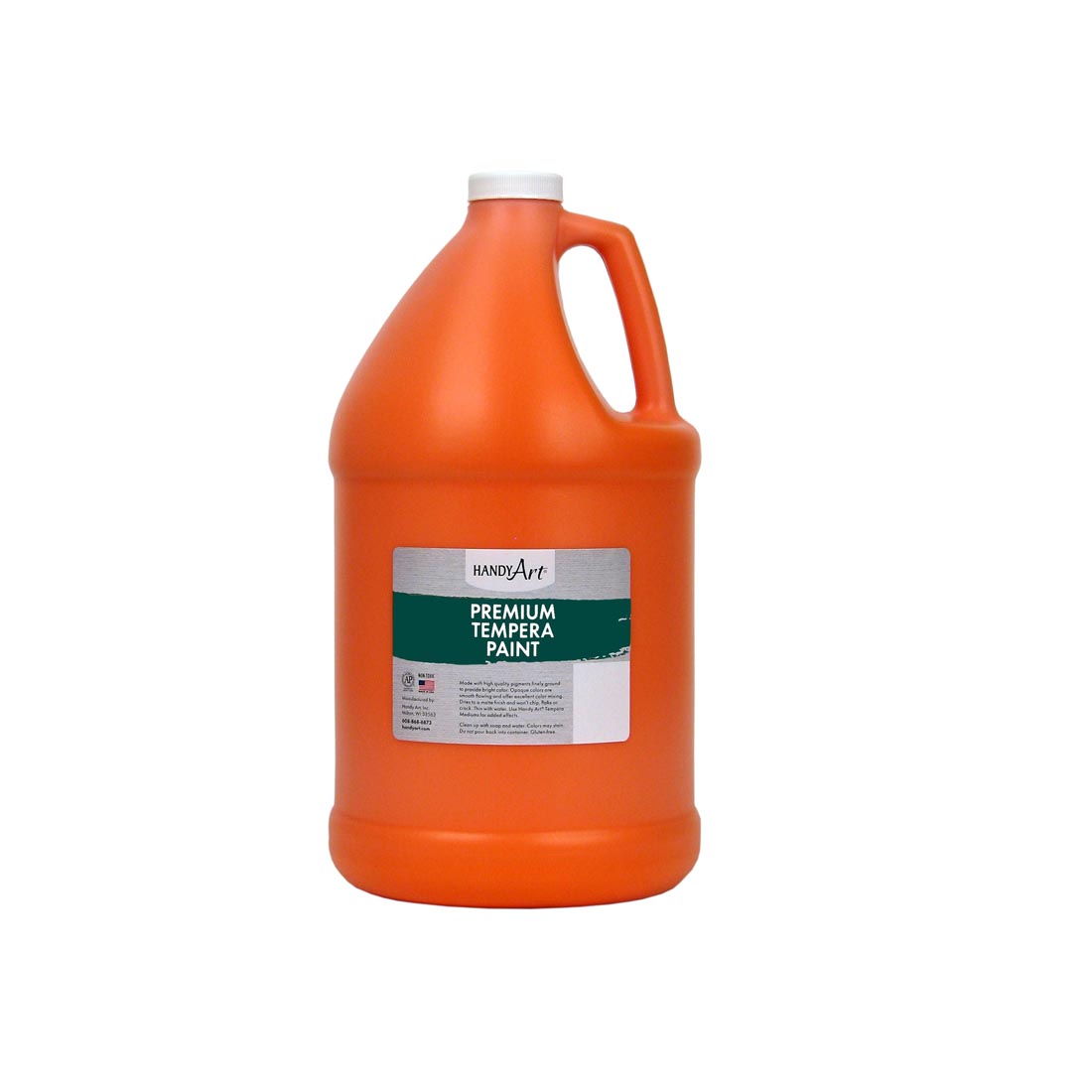 Gallon of Orange Handy Art Premium Tempera Paint