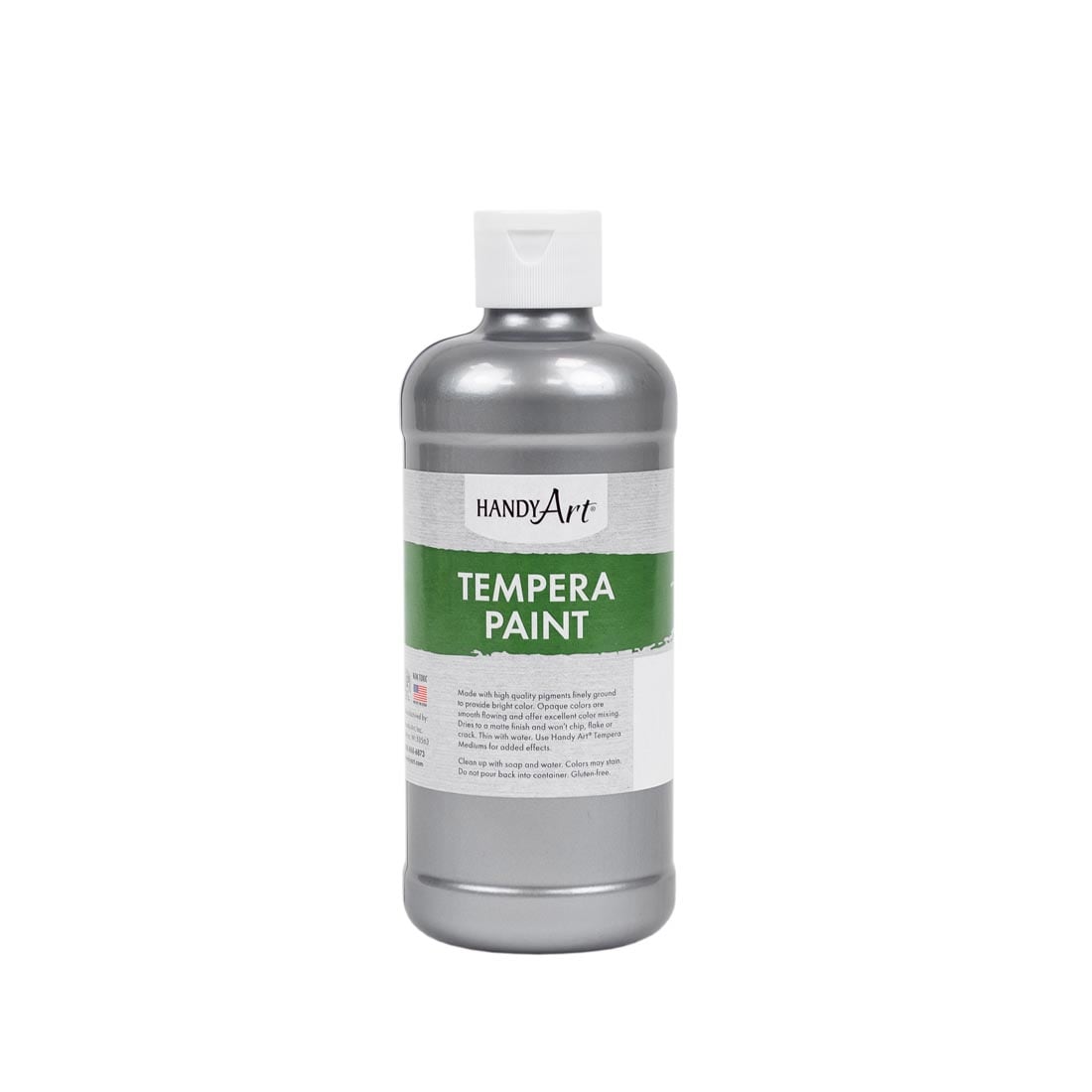 Pint bottle of Metallic Silver Handy Art Tempera Paint