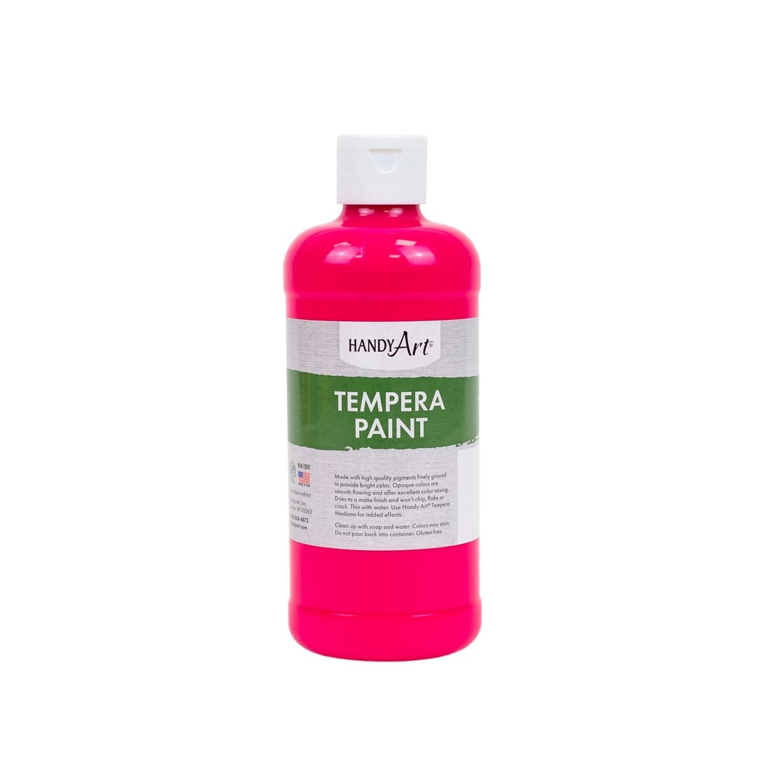 Pint Bottle of Fluorescent Magenta Handy Art Tempera Paint