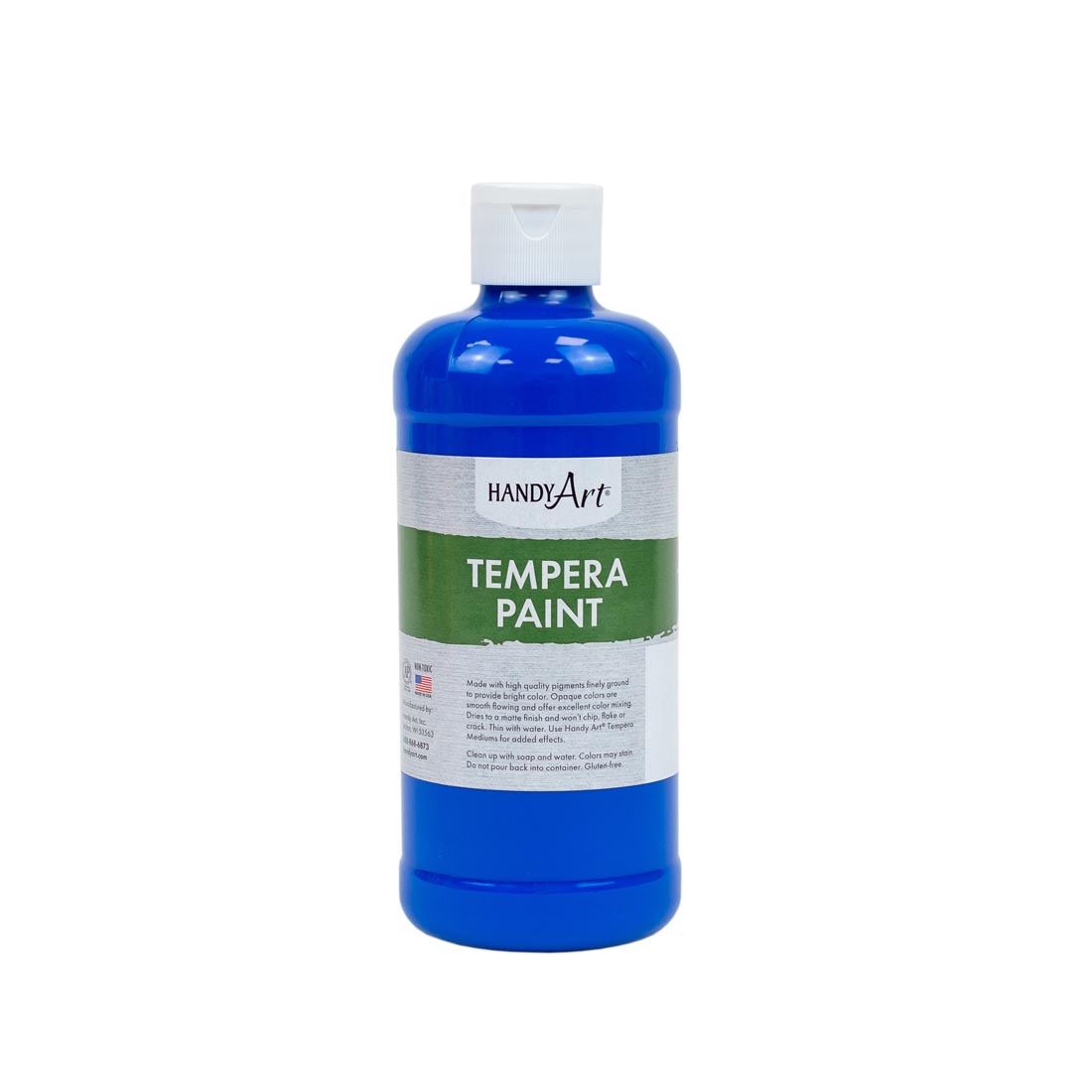 Pint Bottle of Fluorescent Blue Handy Art Tempera Paint