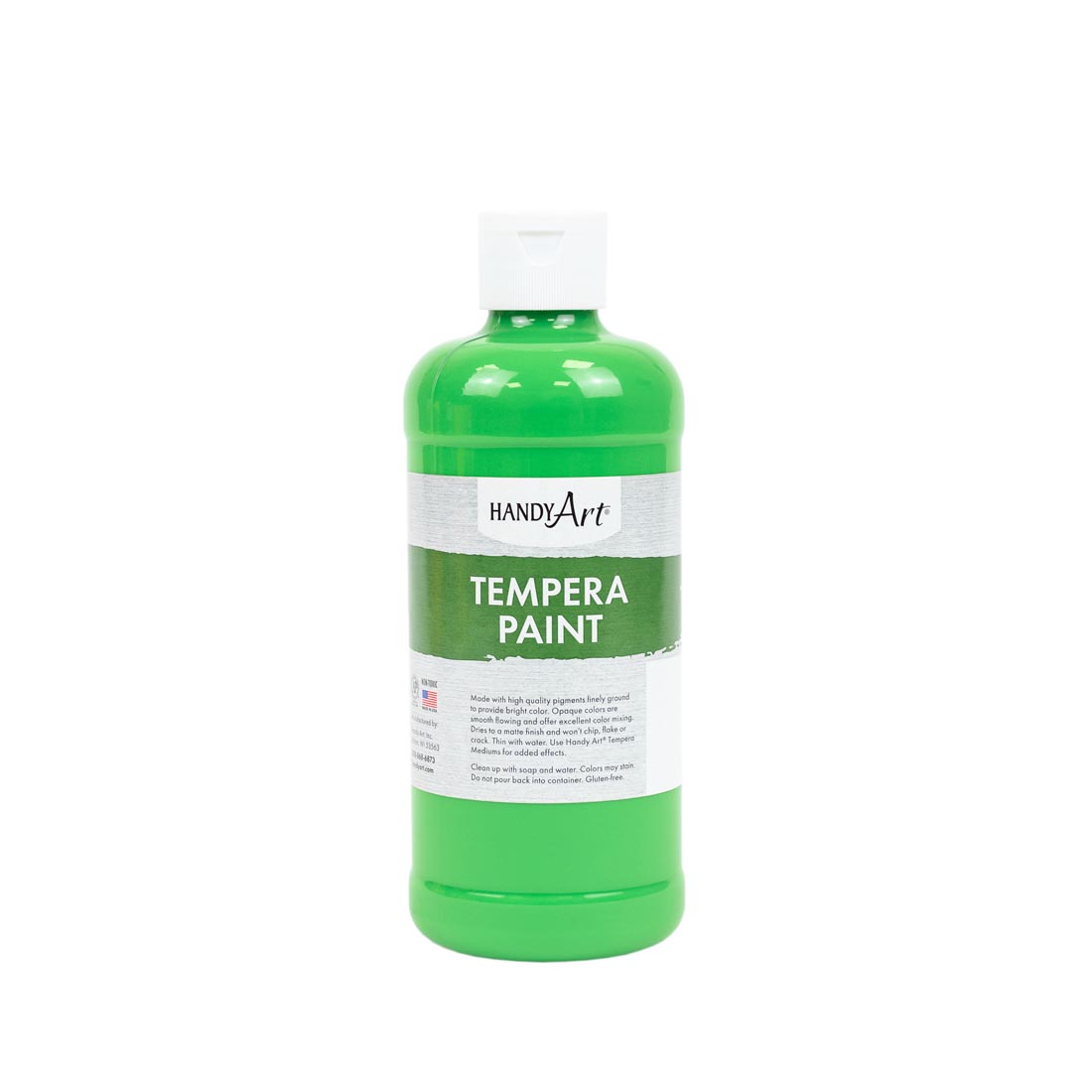 Pint Bottle of Fluorescent Green Handy Art Tempera Paint
