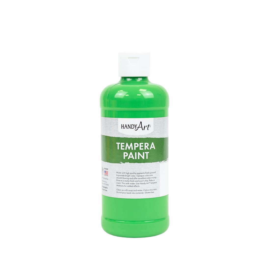 Pint Bottle of Fluorescent Green Handy Art Tempera Paint