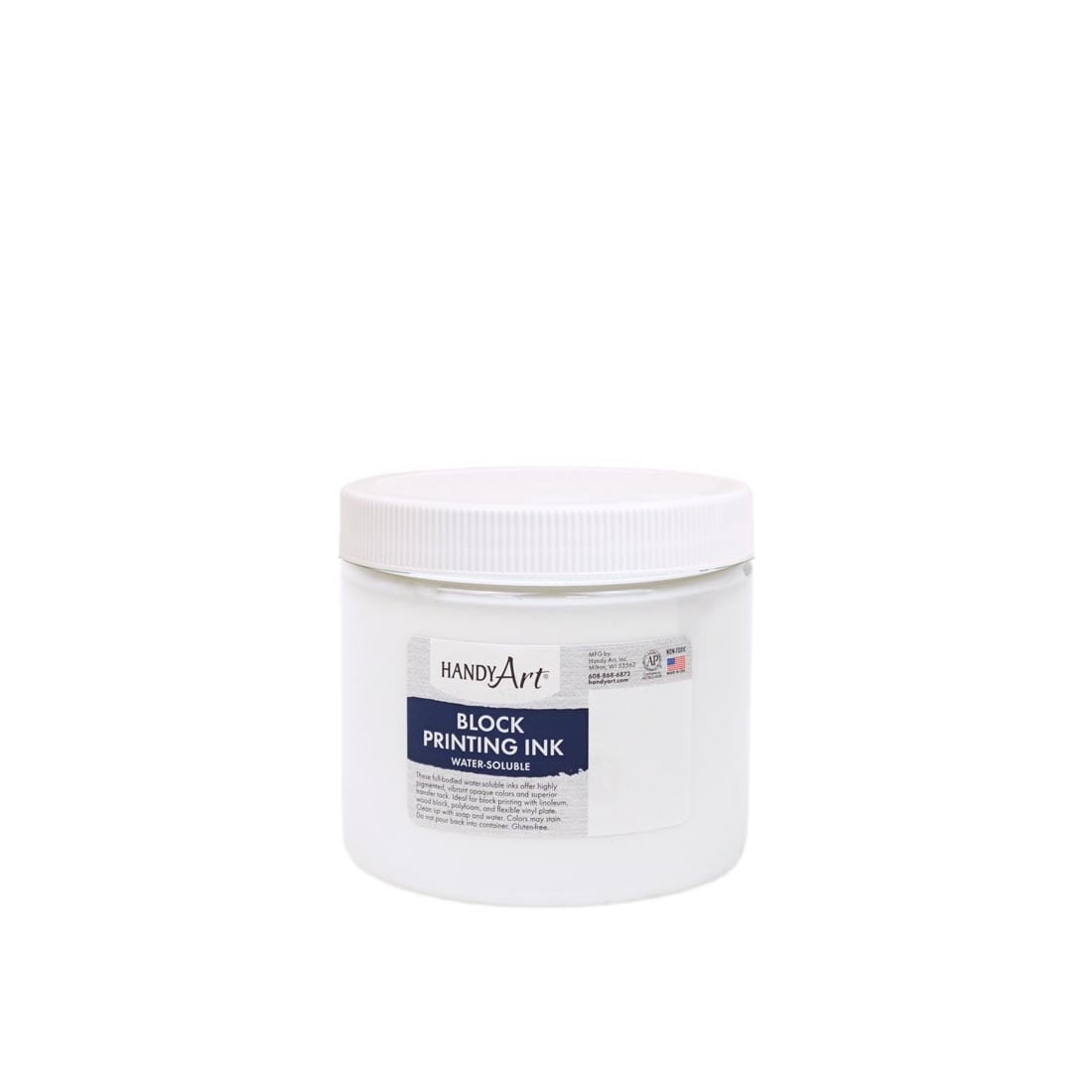 Jar of White Handy Art Block Printing Ink