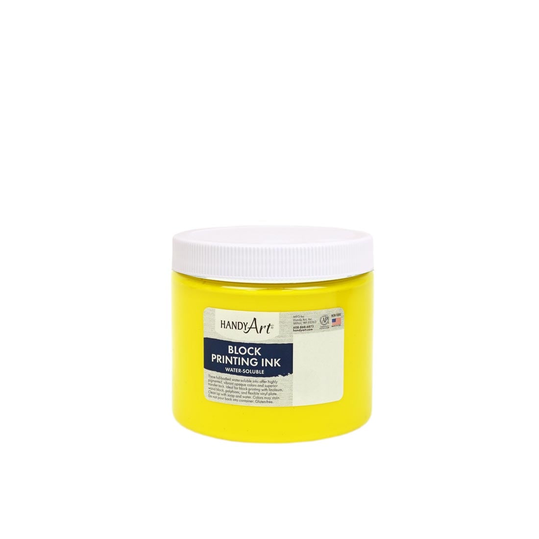 Jar of Yellow Handy Art Block Printing Ink