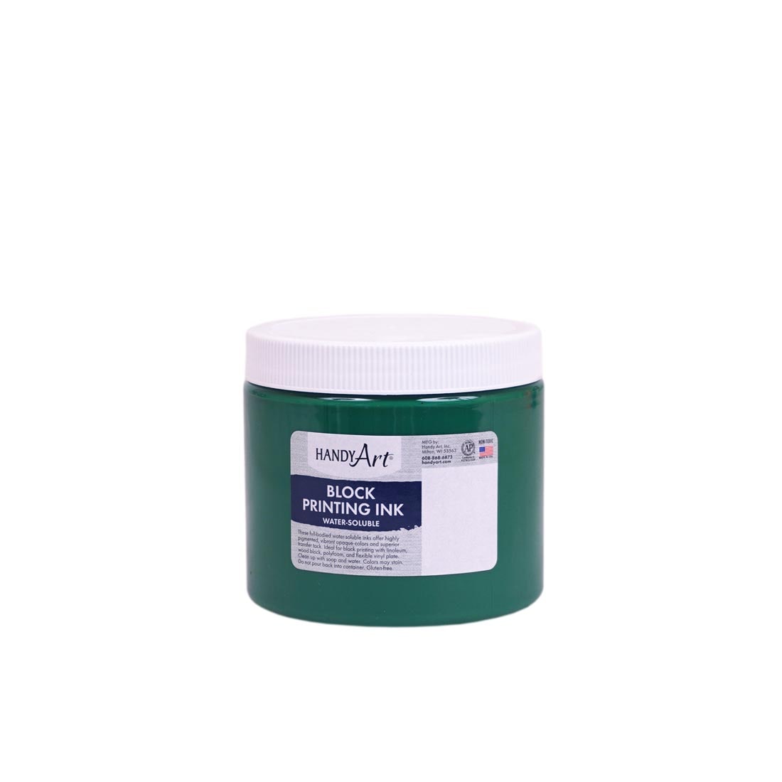 Jar of Green Handy Art Block Printing Ink