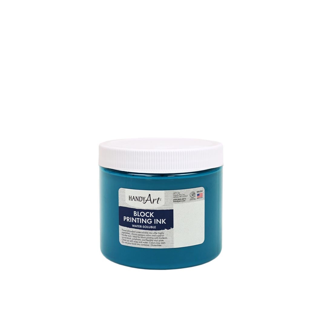 Jar of Turquoise Handy Art Block Printing Ink