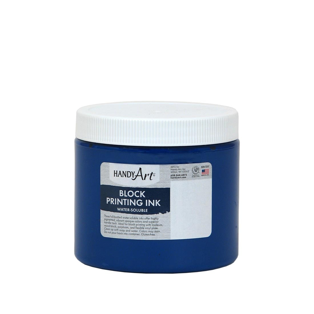 Jar of Blue Handy Art Block Printing Ink